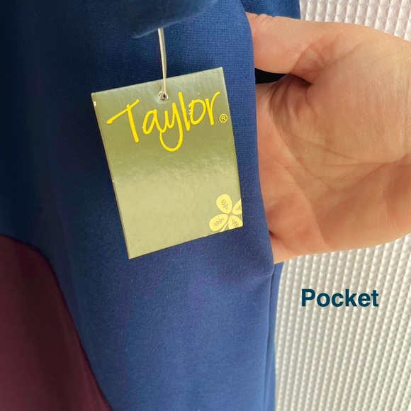 Taylor Woman / Knit Colorblock Sheath Dress / Size 22W / NWT - Picture 5 of 9